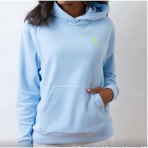 Dudley Stephens Hendrie Hoodie in Terry Fleece Small Ice blue preppy nautical